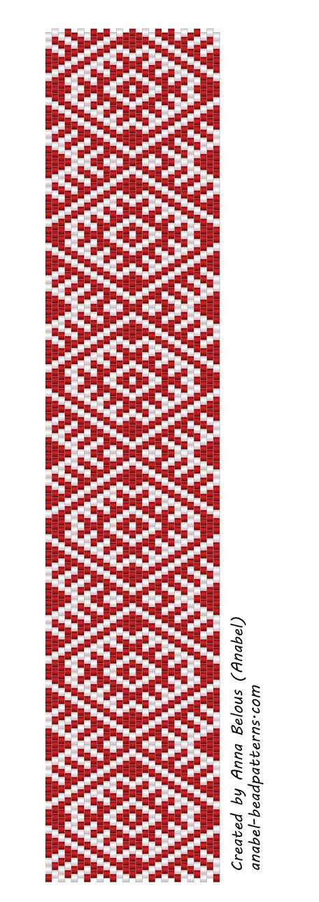 Free Peyote Pattern For Christmas Bracelet From Anabel Beads Magic
