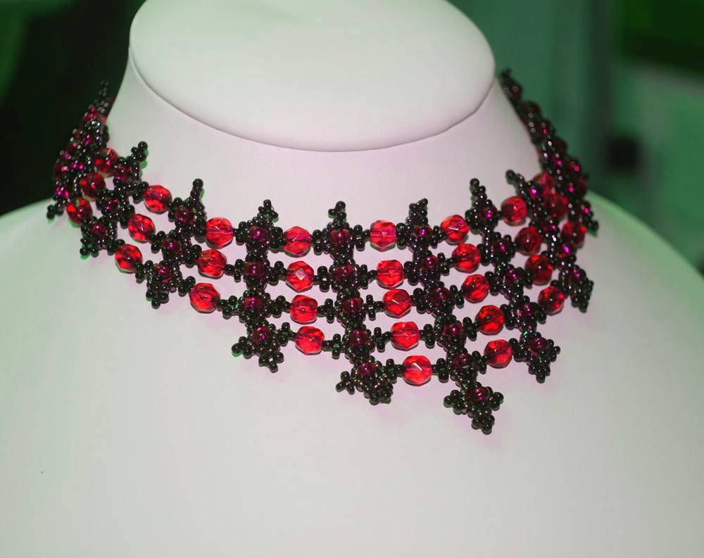 Free pattern for beautiful beaded necklace Lamborghini. | Beads Magic