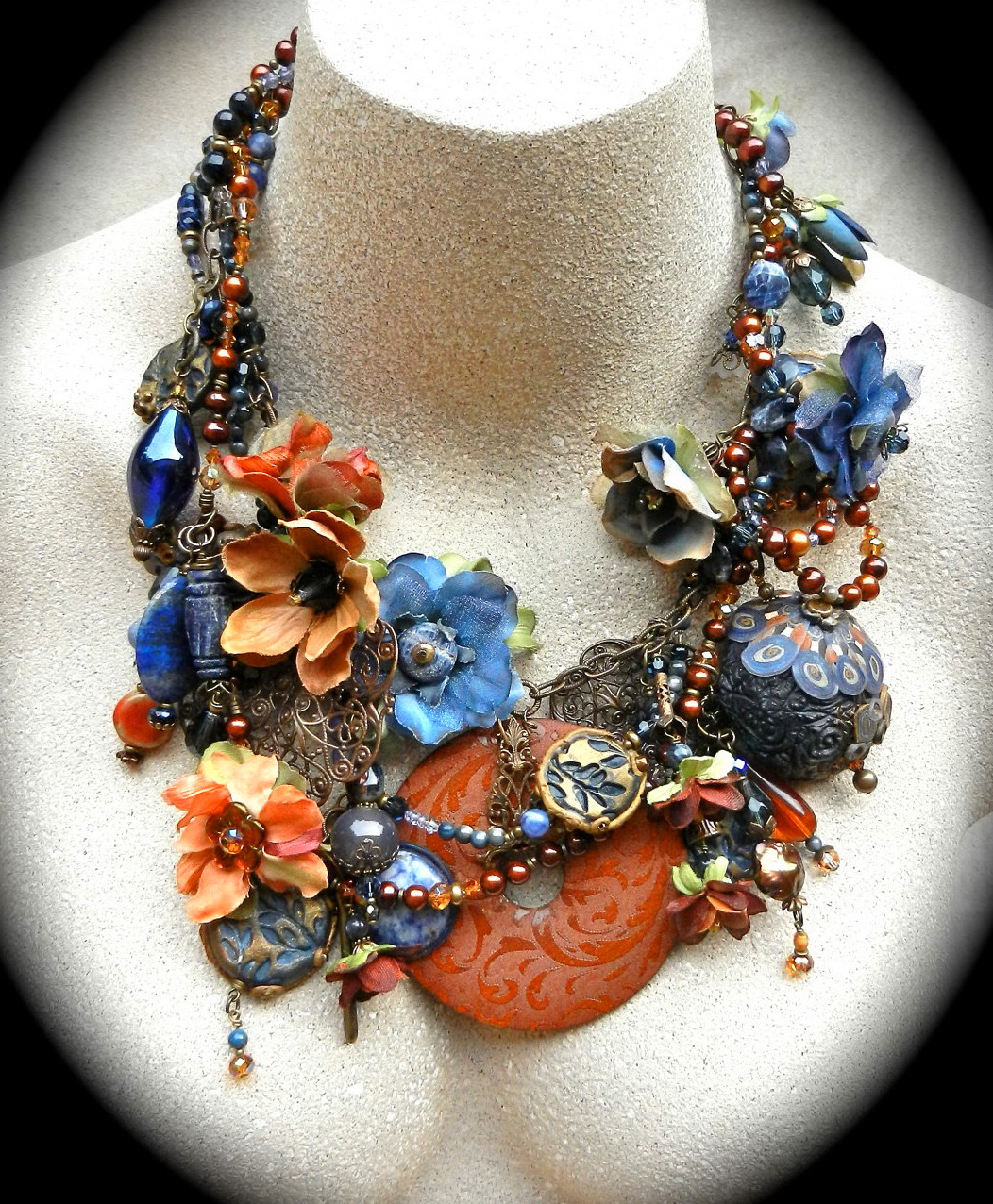 Beautiful Floral Textile Jewelry By Karen Taylor Beads Magic