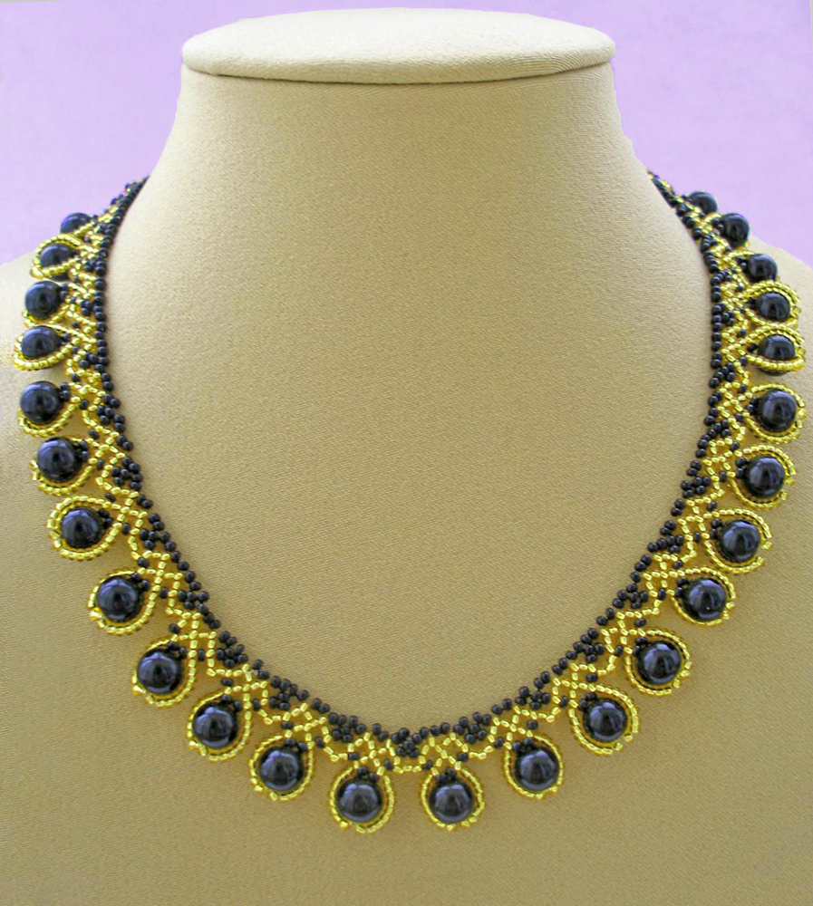 Free pattern for beaded necklace Ra | Beads Magic