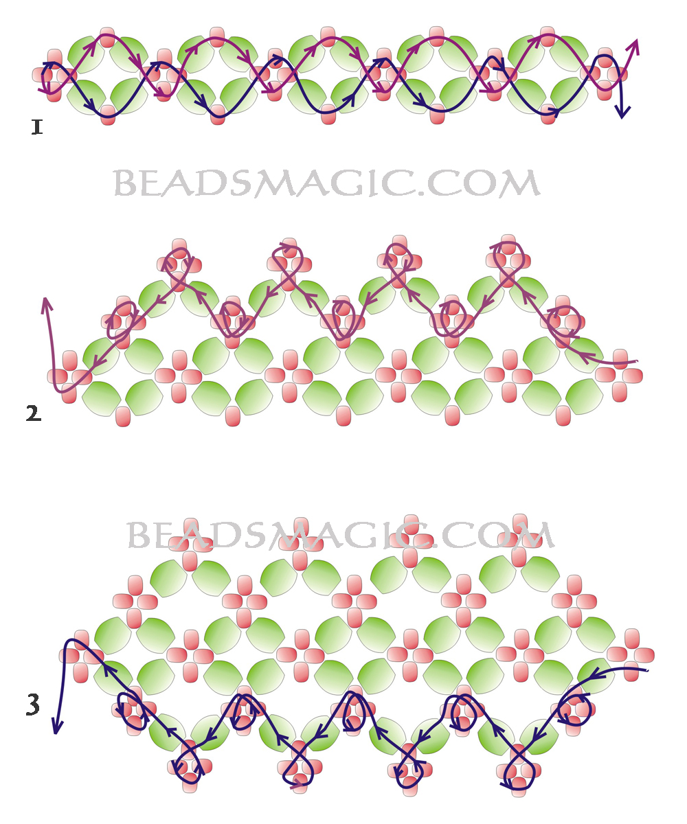 Free pattern for bracelet Provence | Beads Magic