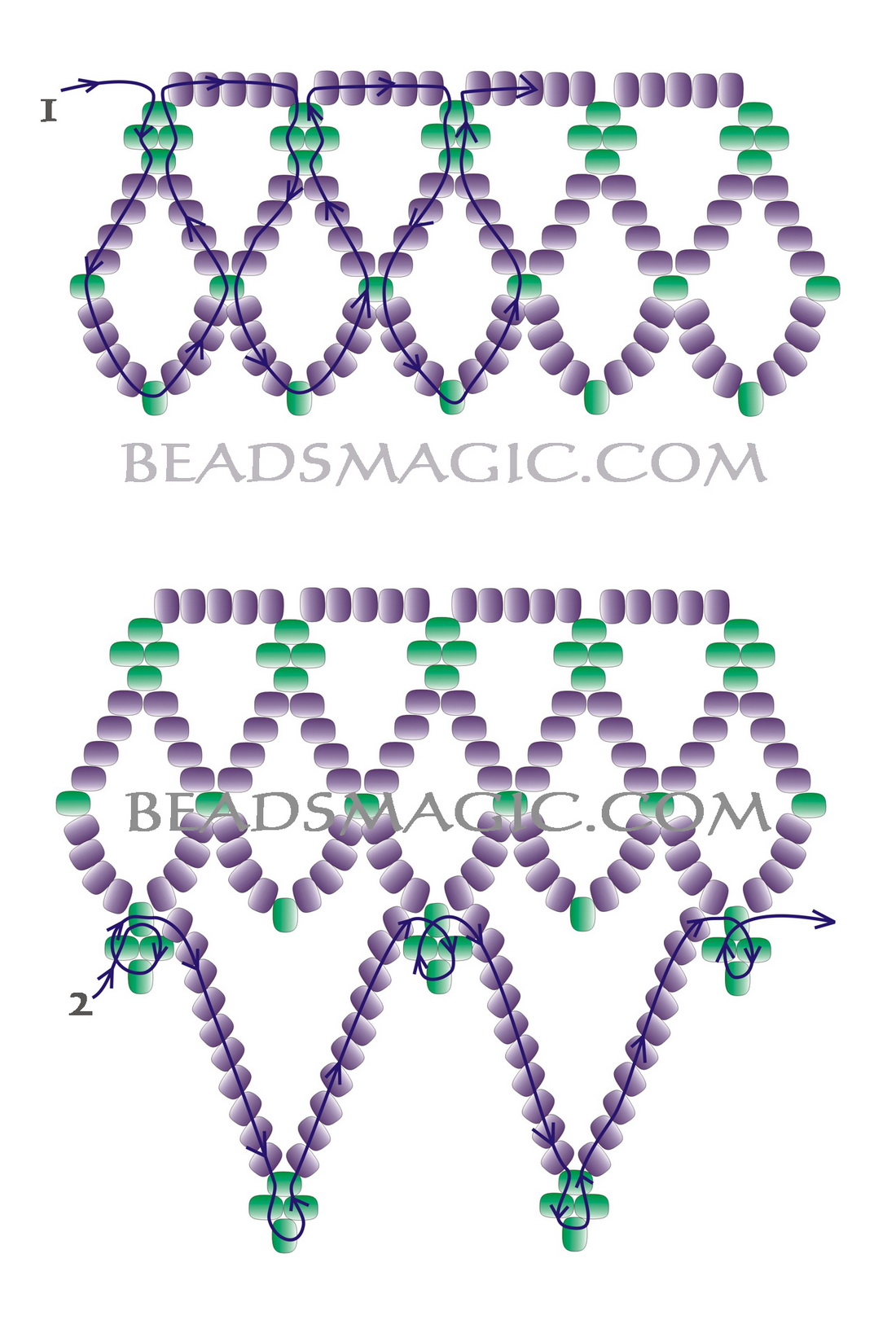 Free Pattern For Pretty Beaded Necklace Junona Beads Magic