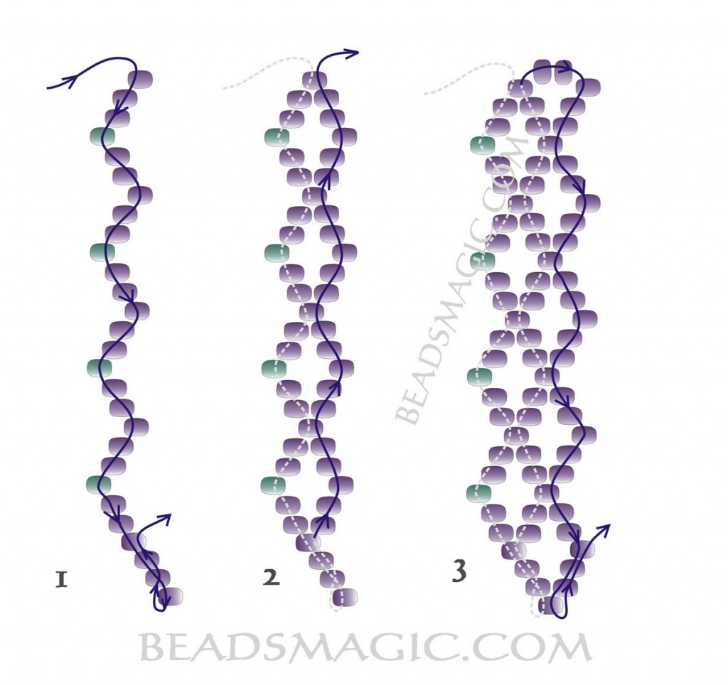 Free pattern for necklace Beatrice | Beads Magic