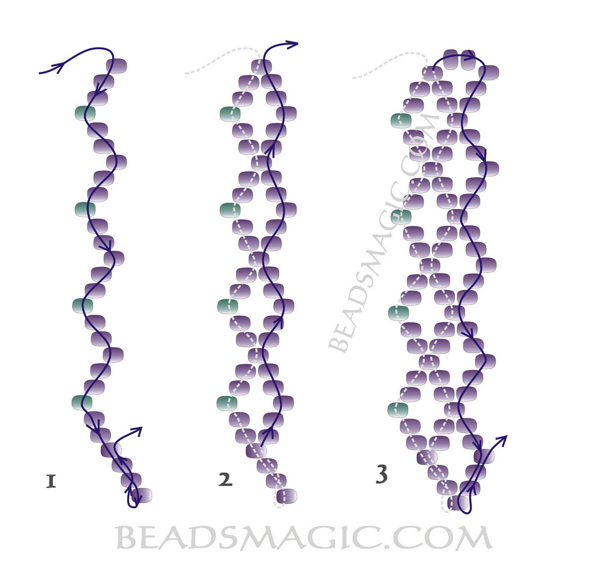 Free Pattern For Necklace Beatrice Beads Magic