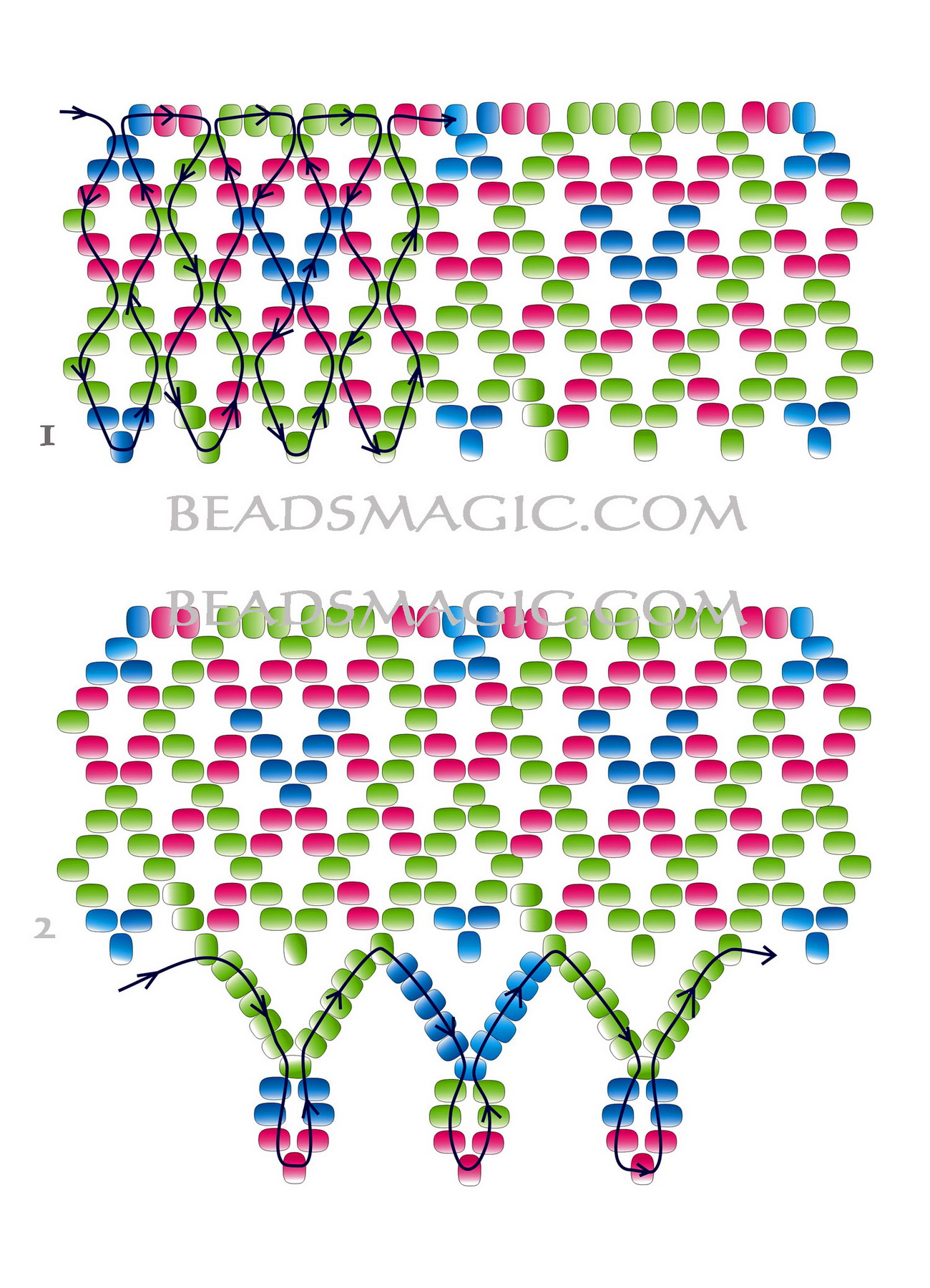 Free pattern for beaded necklace Iren | Beads Magic
