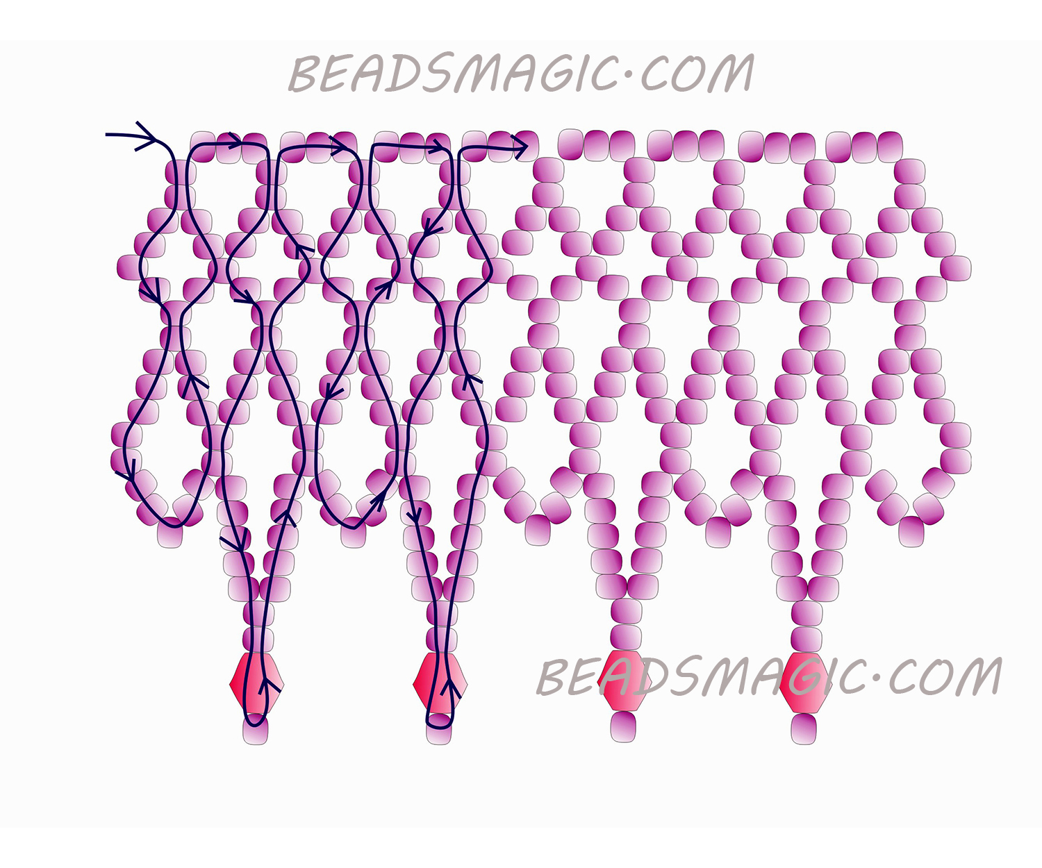 Free pattern for necklace Lilu | Beads Magic | Bloglovin’