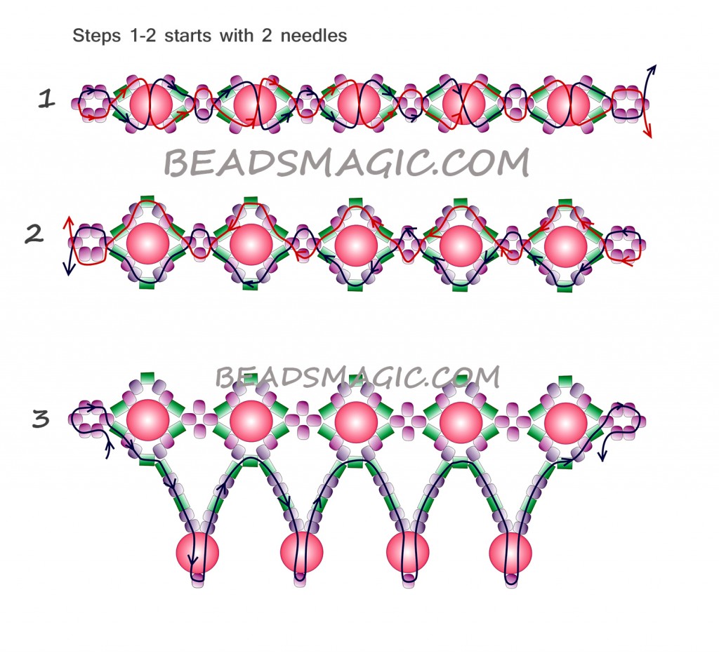 Free Pattern For Beaded Necklace Alexis Beads Magic