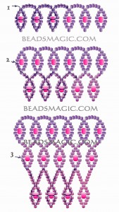 Free pattern for necklace Violet Morning | Beads Magic