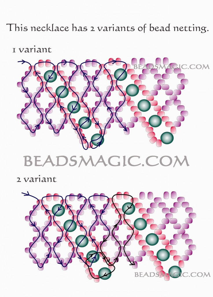 Free pattern for beaded necklace Helga | Beads Magic