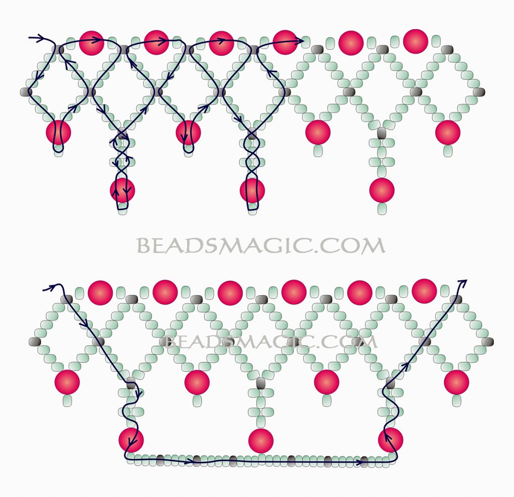 Free pattern for beaded necklace Norma | Beads Magic