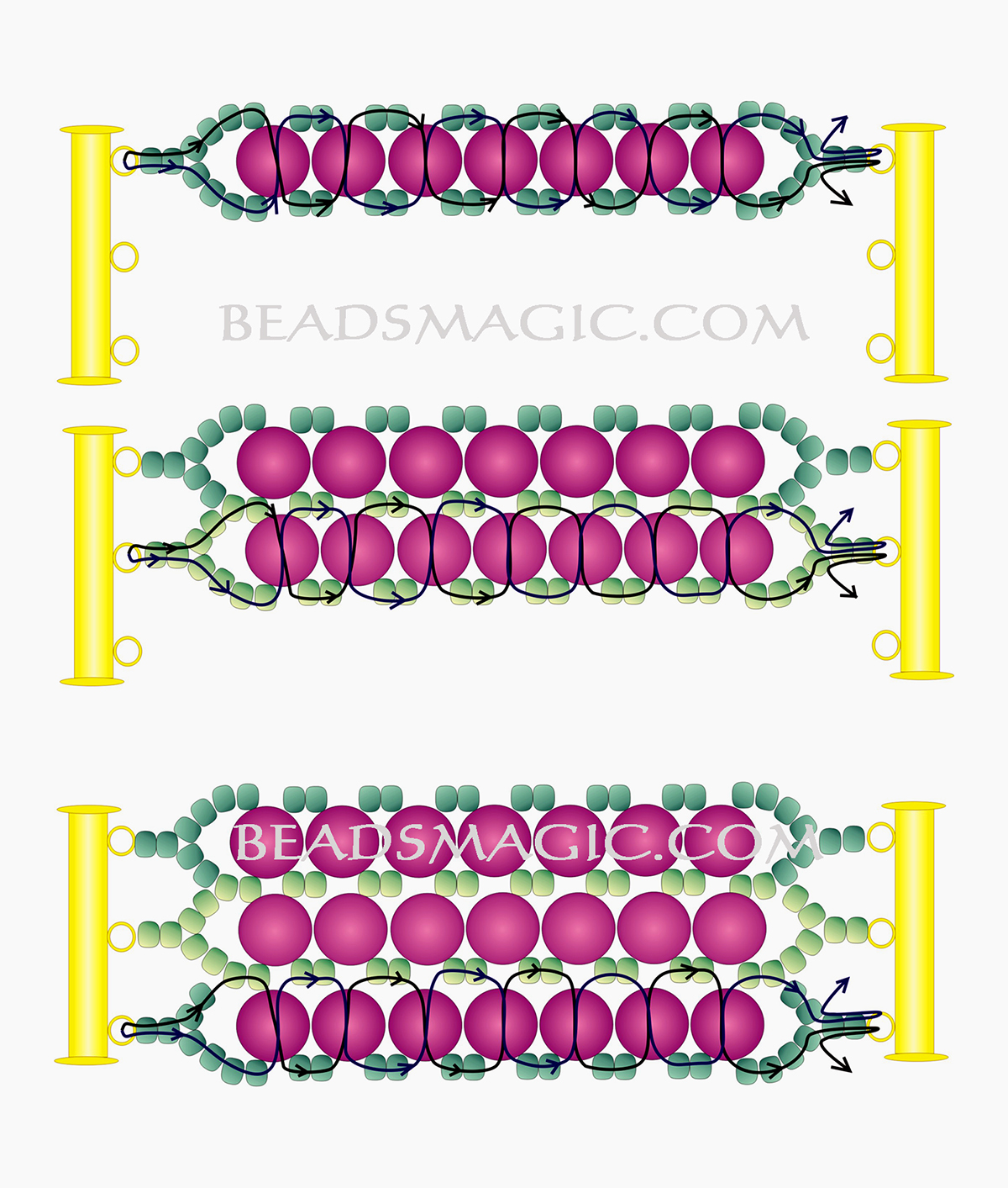 free-beading-pattern-bracelet-pearls-tutorial-2