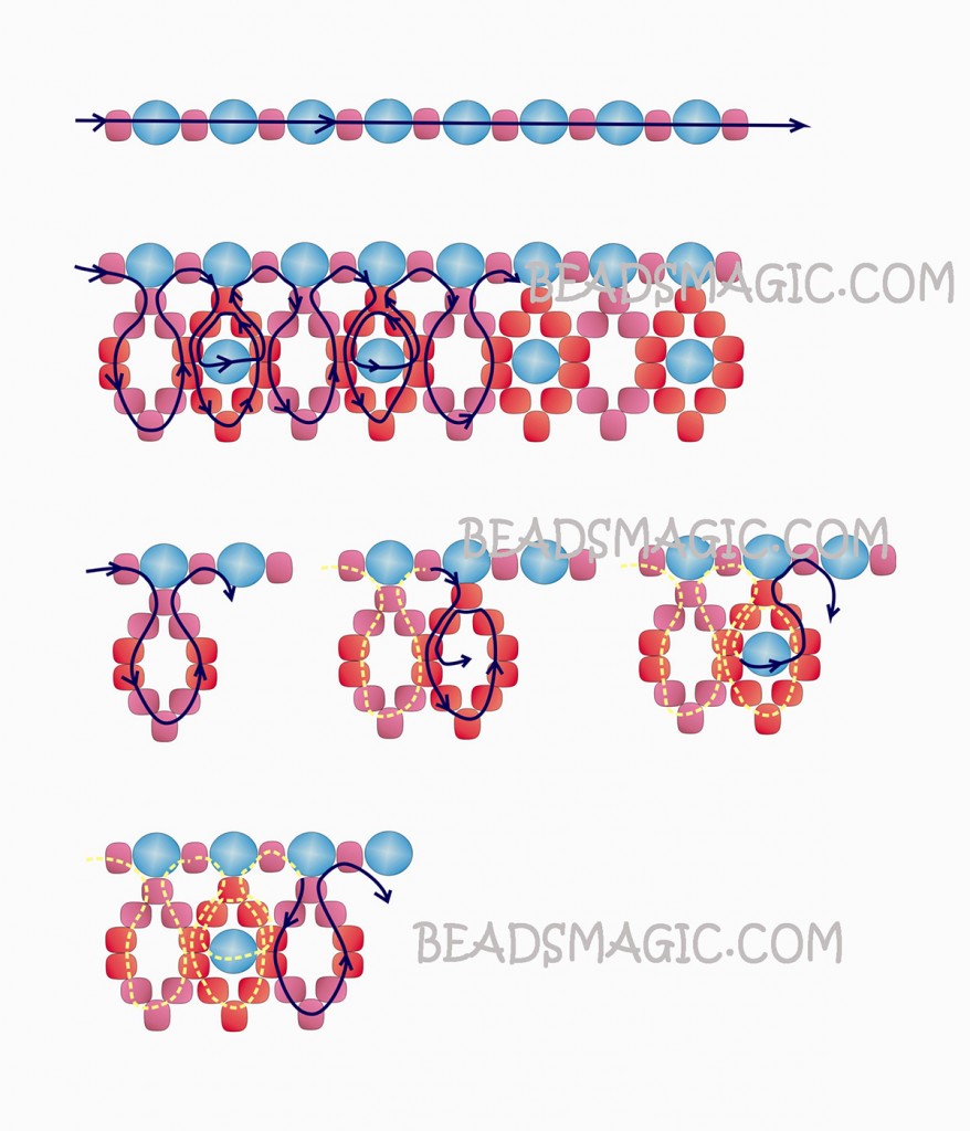 Free pattern for beaded necklace Avalon | Beads Magic