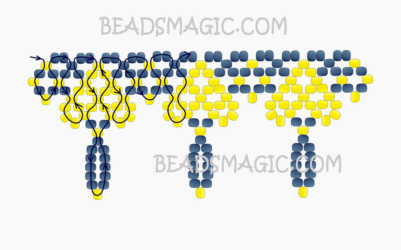 Free pattern for necklace Queen of Spades | Beads Magic | Bloglovin’