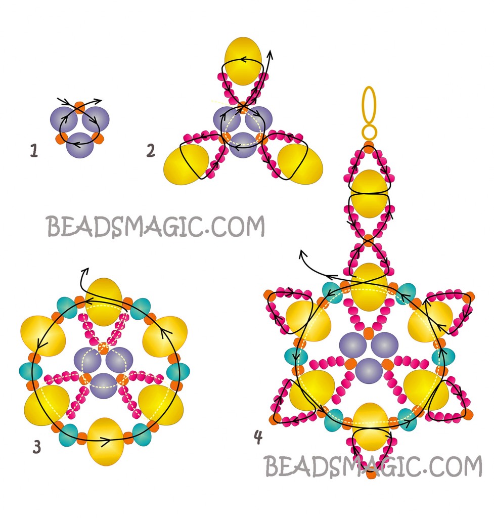 free-beading-pattern-earrings-tutorial-instructions-2