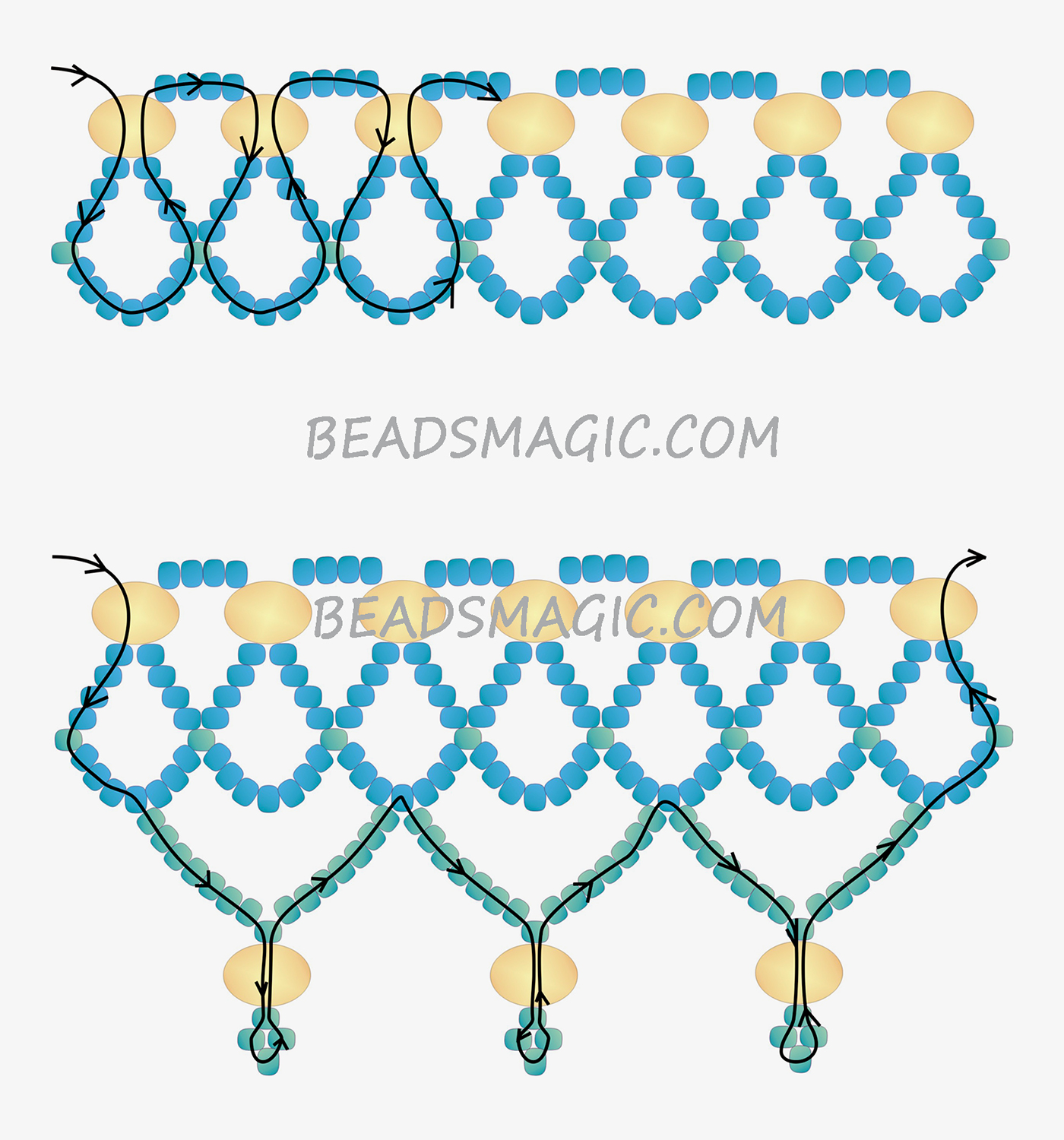 Free pattern for necklace Alaska | Beads Magic