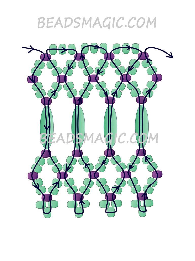 Free pattern for necklace Fame | Beads Magic