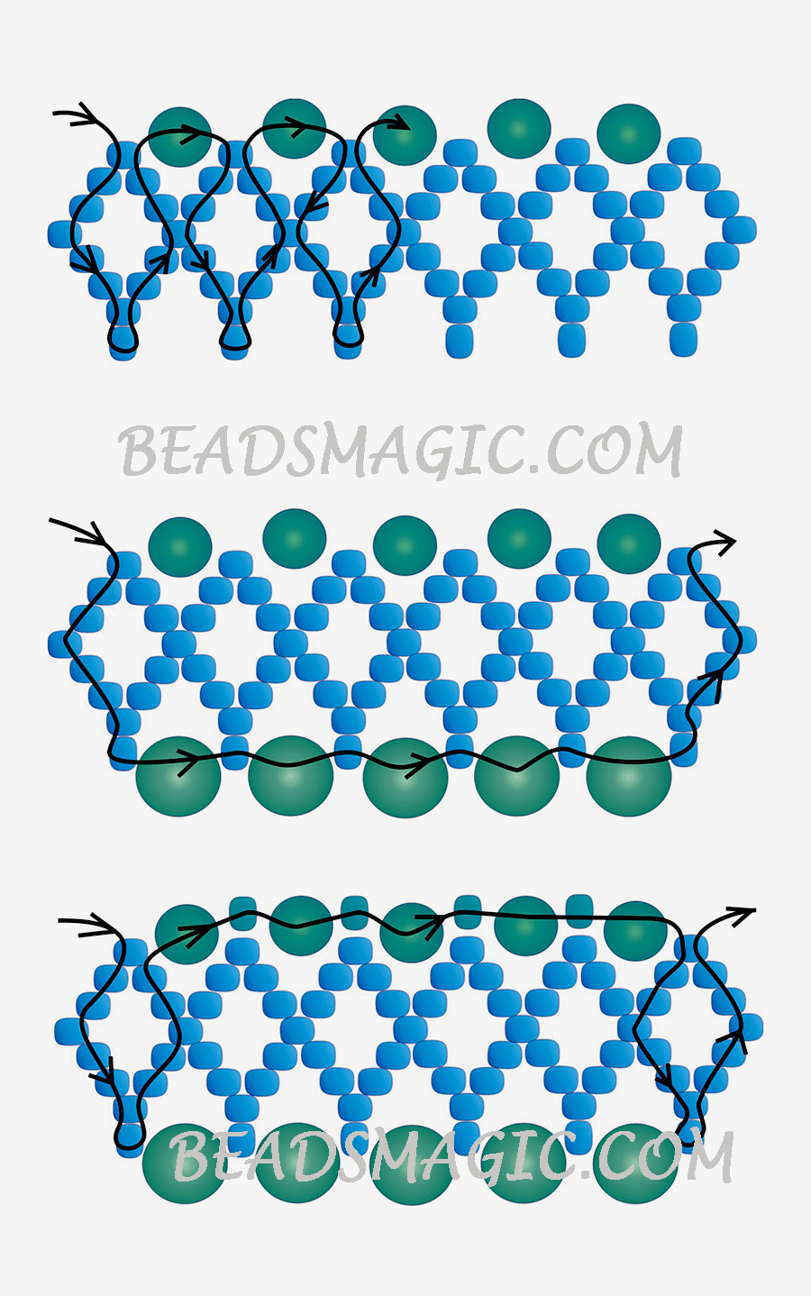 Free pattern for beaded necklace Alto | Beads Magic