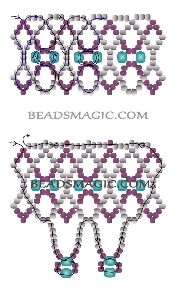 Free pattern for necklace Trouvaille | Beads Magic