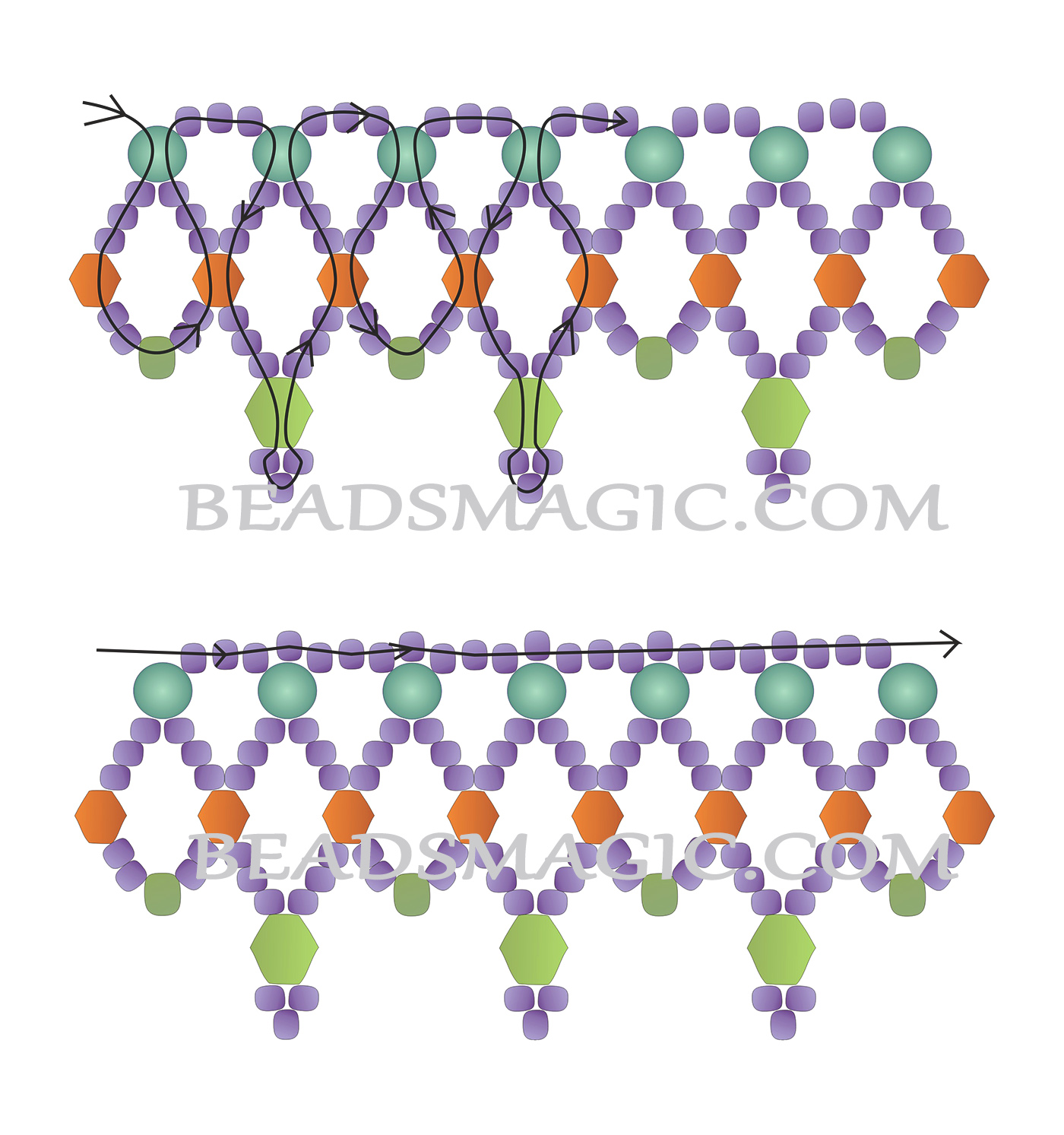 Free pattern for beaded necklace Amity | Beads Magic