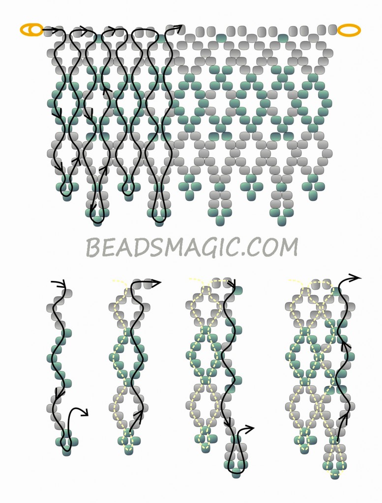 Free pattern for beaded wedding necklace Dia | Beads Magic