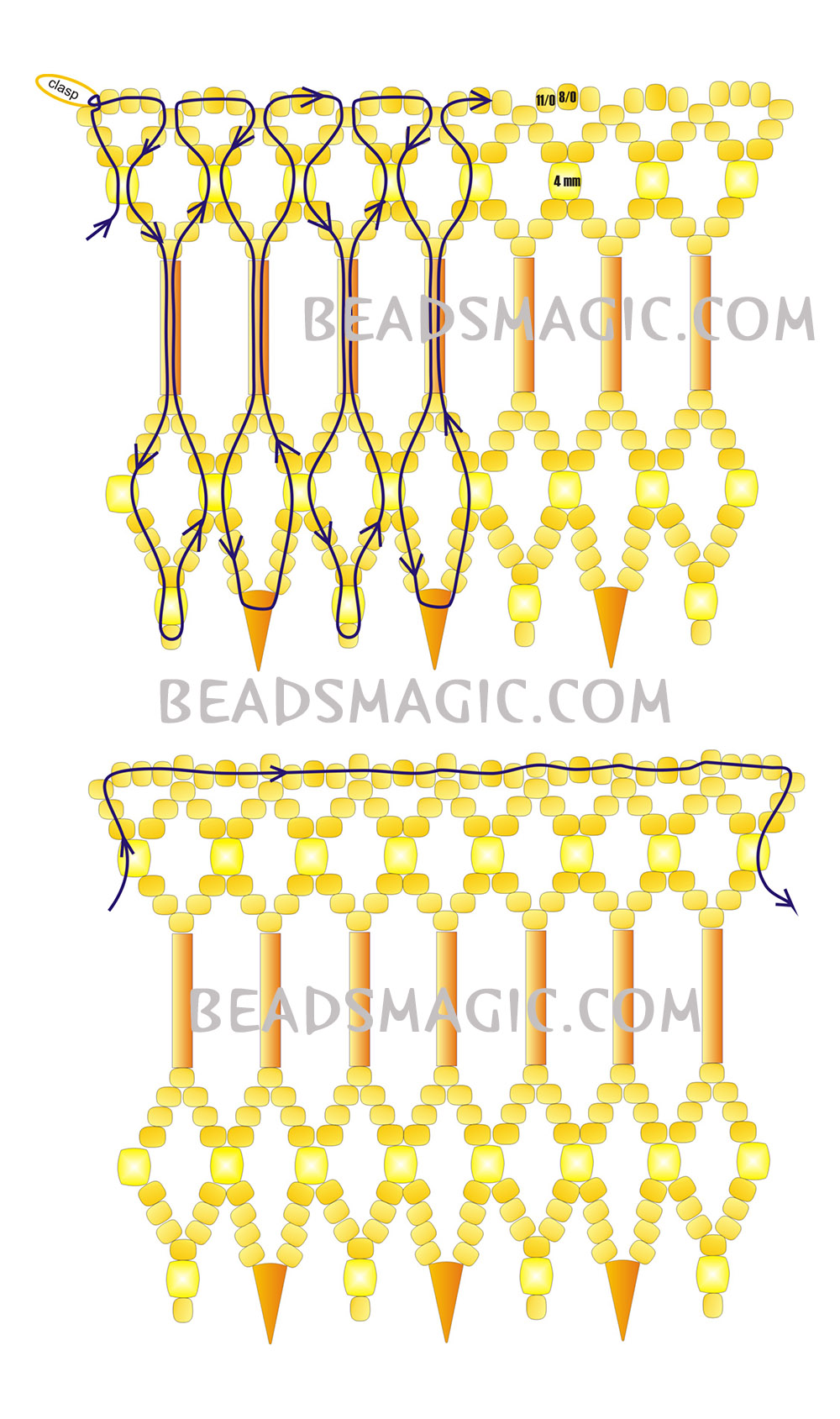 Free pattern for necklace Golden Dust | Beads Magic | Bloglovin’