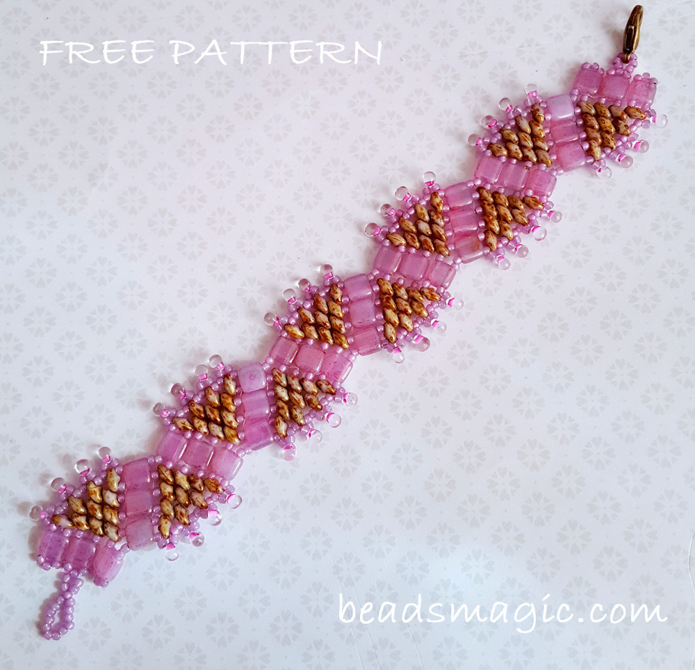 free-beading-pattern-bracelet-tutorial-beadwork-cuff-11