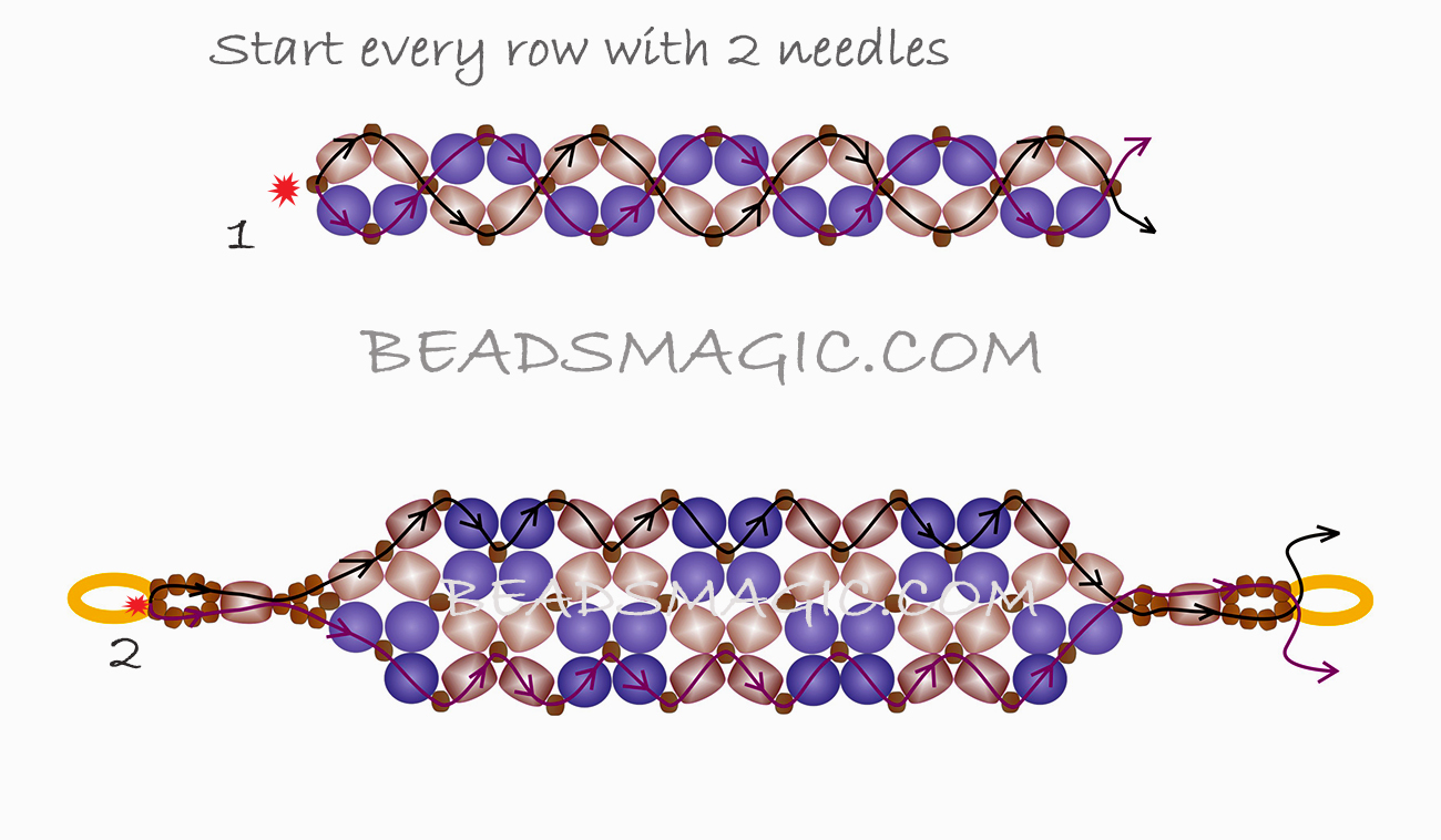 Free Pattern For Beaded Bracelet Classic Beads Magic