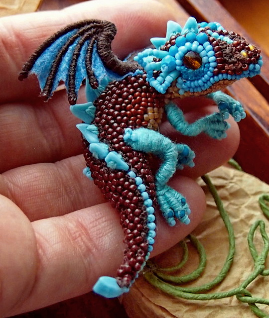 Beautiful beaded dragons by Alena Litvin Beads Magic
