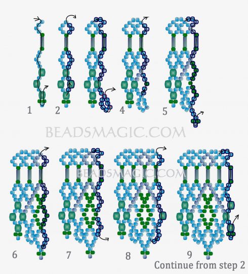 Free pattern for necklace Greenland | Beads Magic