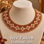 free beading pattern, beading pattern necklace, Rosalind necklace, DIY beaded necklace, jewelry making tutorial, free jewelry pattern, bead weaving pattern, handmade beaded necklace, beading tutorial, seed bead necklace pattern, crystal beaded necklace, DIY jewelry necklace, beginner beading pattern, elegant beaded necklace, free necklace pattern