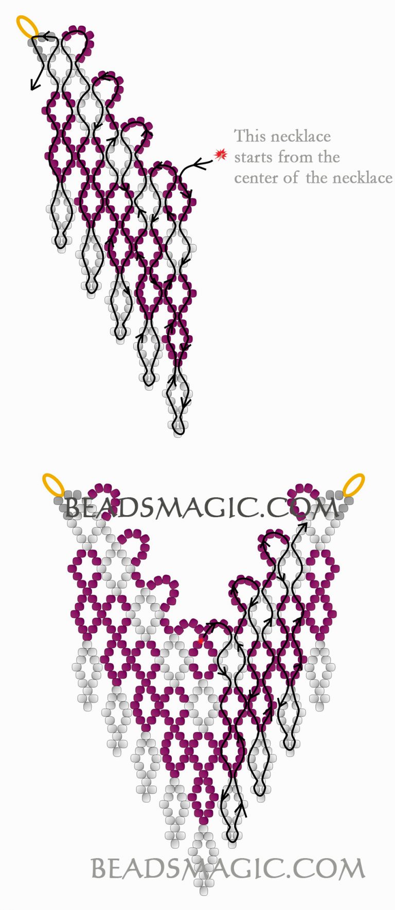 Free pattern for necklace Cherry Berry | Beads Magic