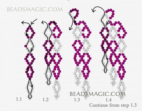 Free pattern for necklace Cherry Berry | Beads Magic