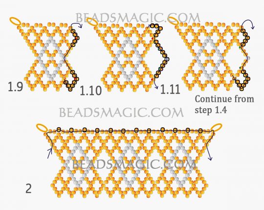 Free pattern for necklace Hot Sand | Beads Magic