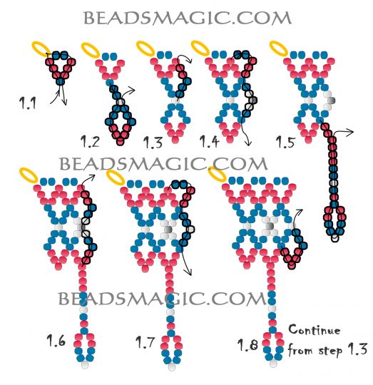 Free pattern for necklace France | Beads Magic