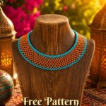 Free beading pattern, beadwork, beaded necklace, handmade jewelry, bead pattern, beading tutorial, DIY beads, diy necklace