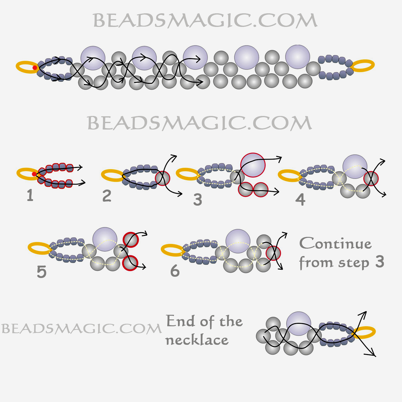 Free pattern for necklace Gatsby | Beads Magic | Bloglovin’