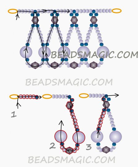 Free pattern for necklace Madlen | Beads Magic