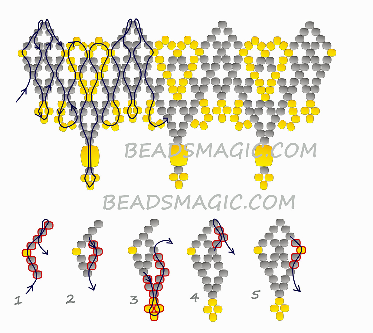 Easy 4 Petal Crystal Flower Beaded Bracelet Tutorials / The Beading Gem