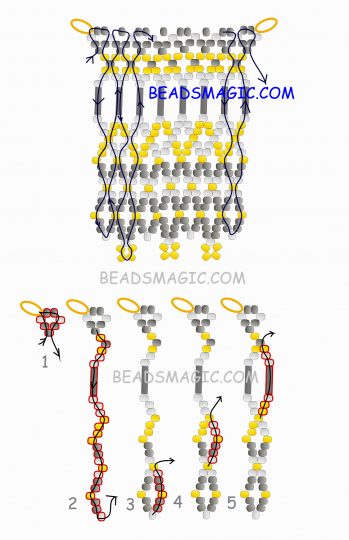 Free pattern for necklace Mikaela | Beads Magic