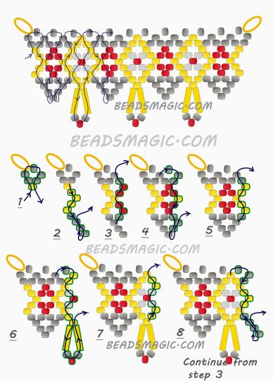 Free pattern for necklace Ivetta | Beads Magic