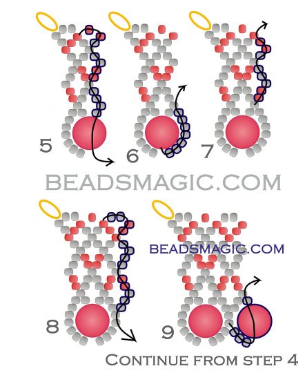 Free pattern for beaded necklace Montale | Beads Magic