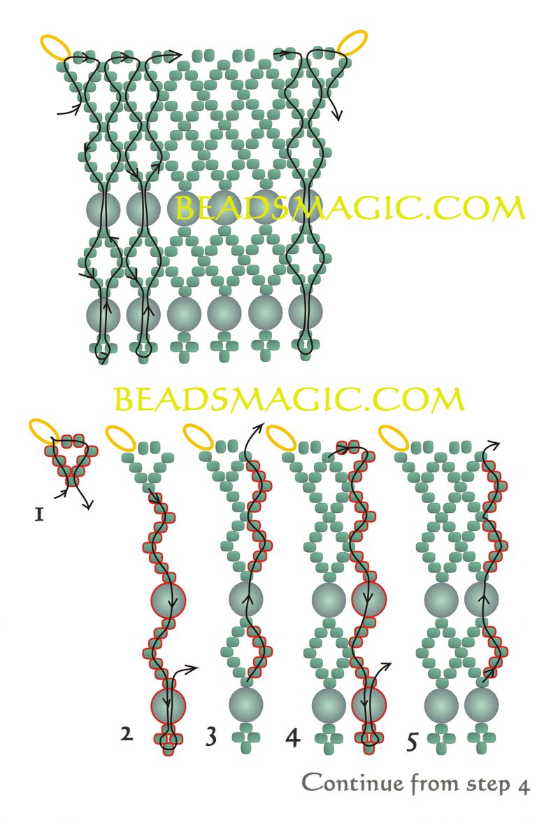 Free pattern for necklace Ranna | Beads Magic