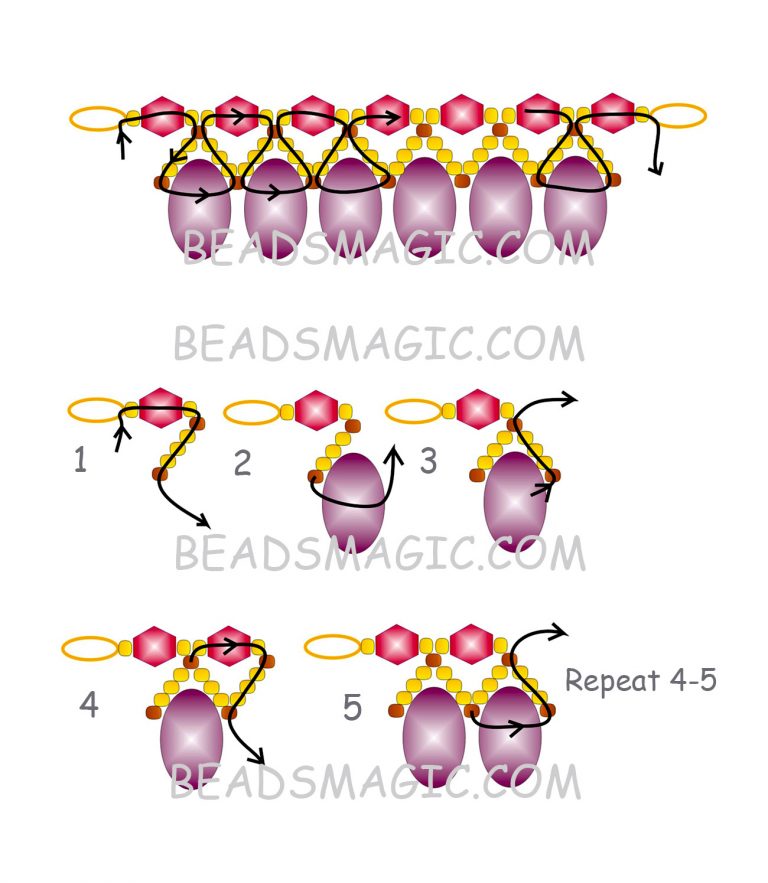 Free pattern for necklace Nino | Beads Magic