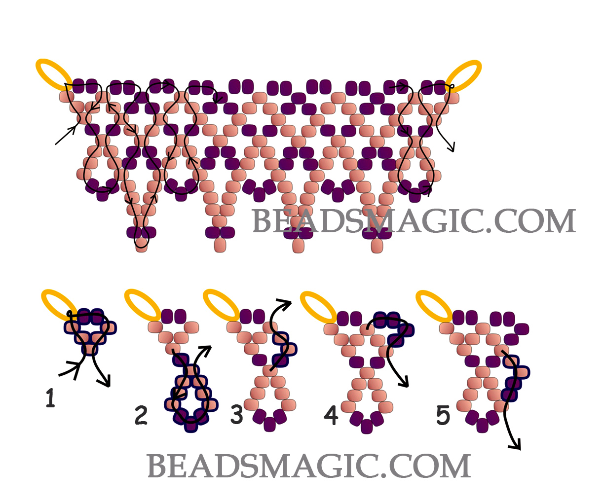 Free pattern for necklace Janet | Beads Magic | Bloglovin’