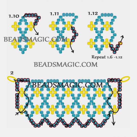 Free pattern for beaded necklace Astrid | Beads Magic
