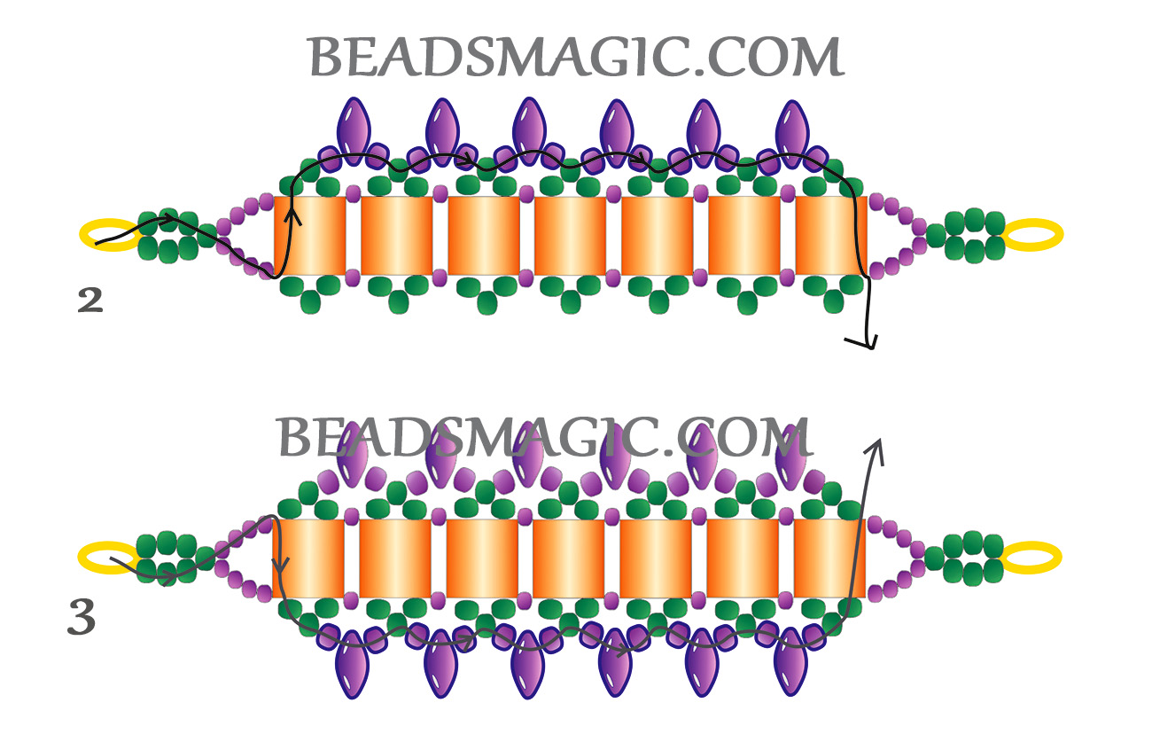Free pattern for bracelet Tropics | Beads Magic | Bloglovin’