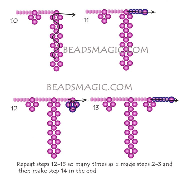 Free pattern for necklace Wild Berry | Beads Magic