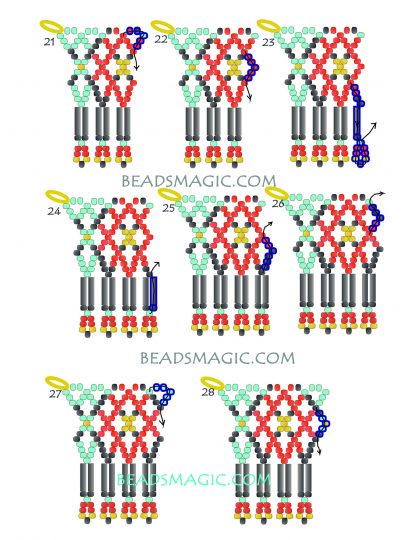 Free pattern for necklace Arja Beads Magic