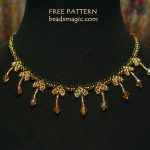 Free pattern for necklace Honey Heart