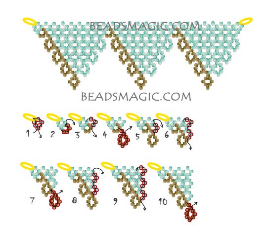 Free pattern for beaded necklace Atlanna | Beads Magic